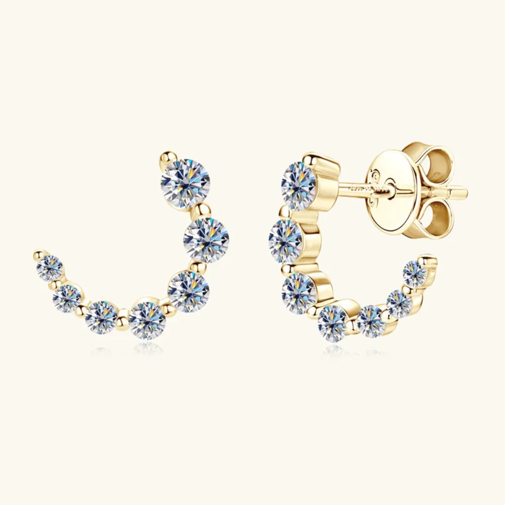 ORECCHINI STUD ARGENTO MOISSANITE