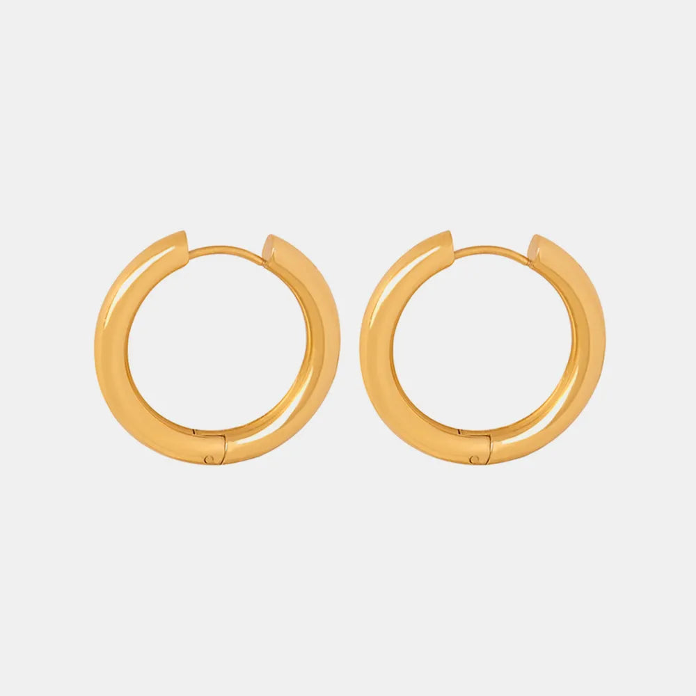 ORECCHINI HUGGIE ORO PLACCATO 18K