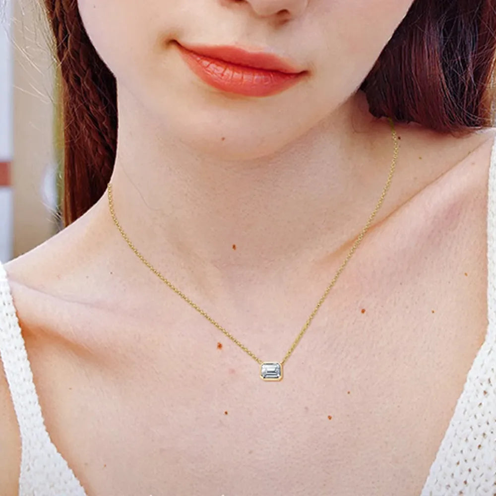 COLLANA ARGENTO MOISSANITE 1 CARATO