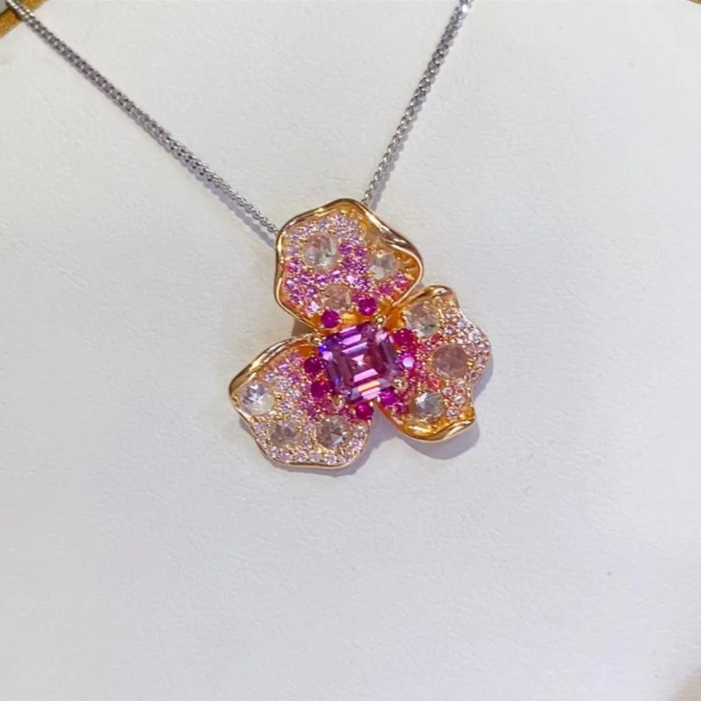 COLLANA ARGENTO MOISSANITE 2 CARATI