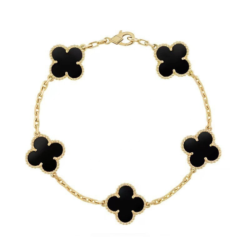 BRACCIALE QUADRIFOGLIO PLACCATO ORO ROSA 18K