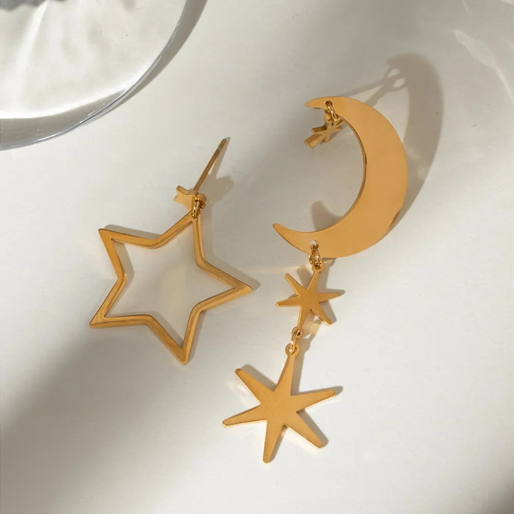 ORECCHINI MOONSTARS ORO PLACCATO 18K