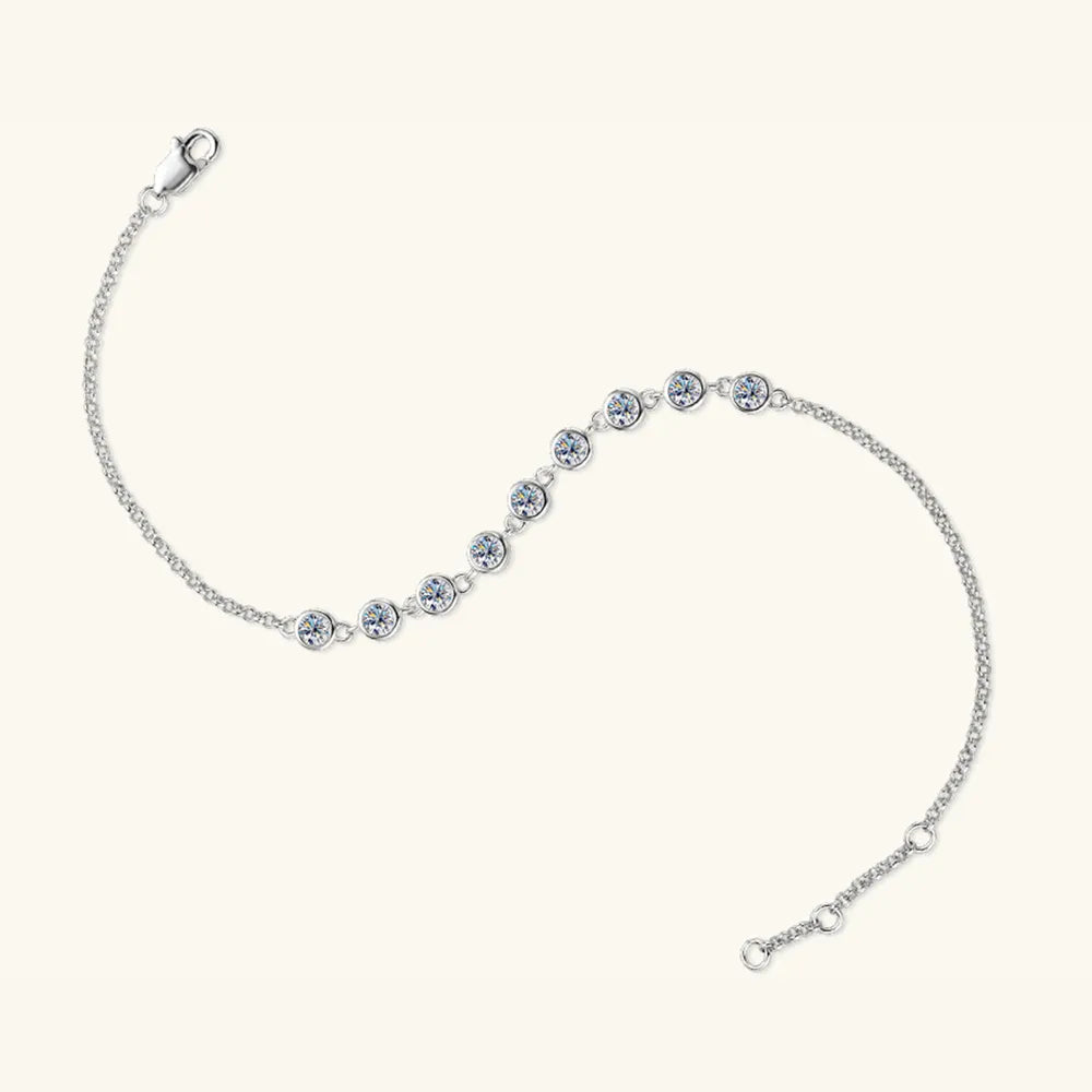 BRACCIALE ARGENTO MOISSANITE 0.9 CARATI