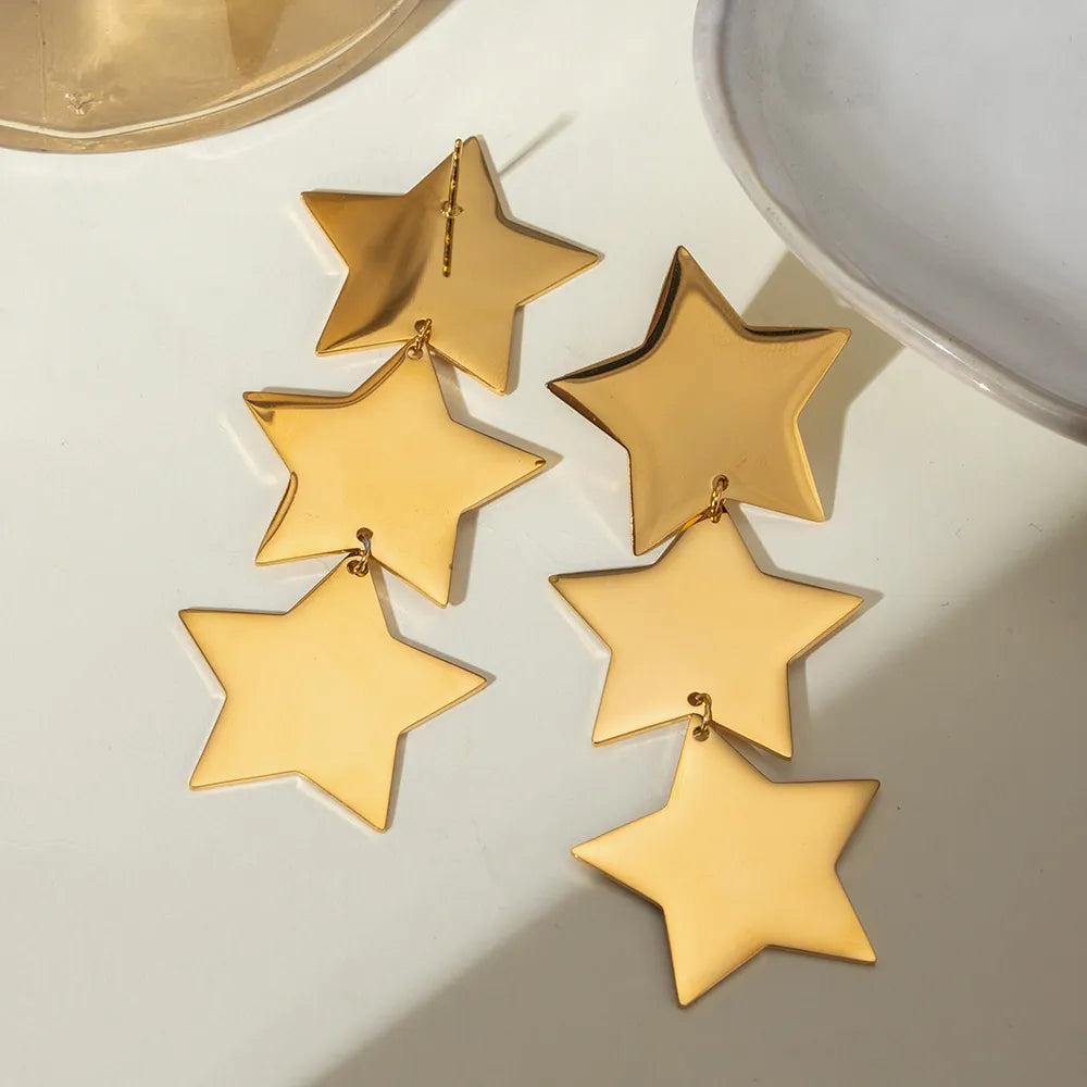 ORECCHINI STARS ORO PLACCATO 18K