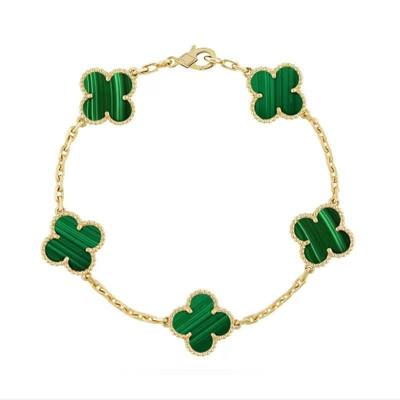 BRACCIALE QUADRIFOGLIO PLACCATO ORO ROSA 18K