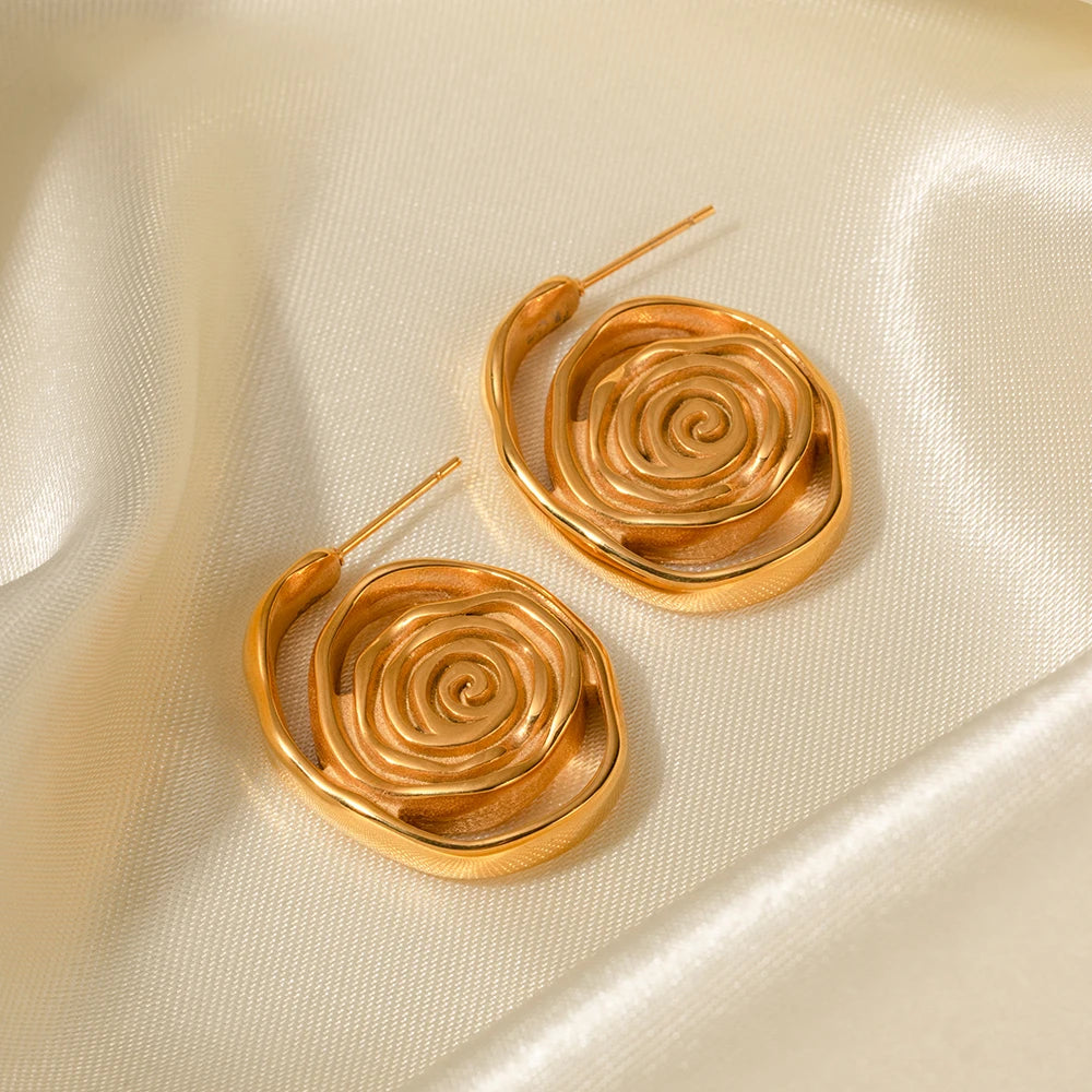 ORECCHINI HOOP ORO PLACCATO 18K