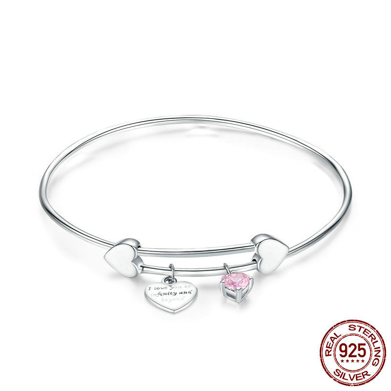 BRACCIALE I LOVE YOU ARGENTO