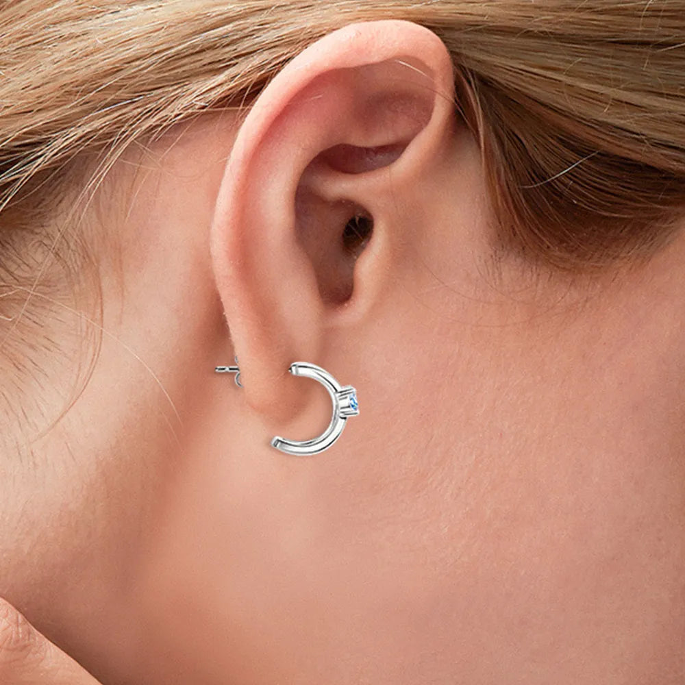 ORECCHINI TRIS ARGENTO MOISSANITE