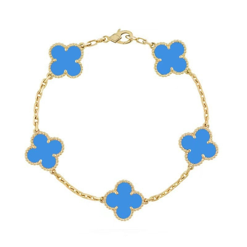 BRACCIALE QUADRIFOGLIO PLACCATO ORO ROSA 18K