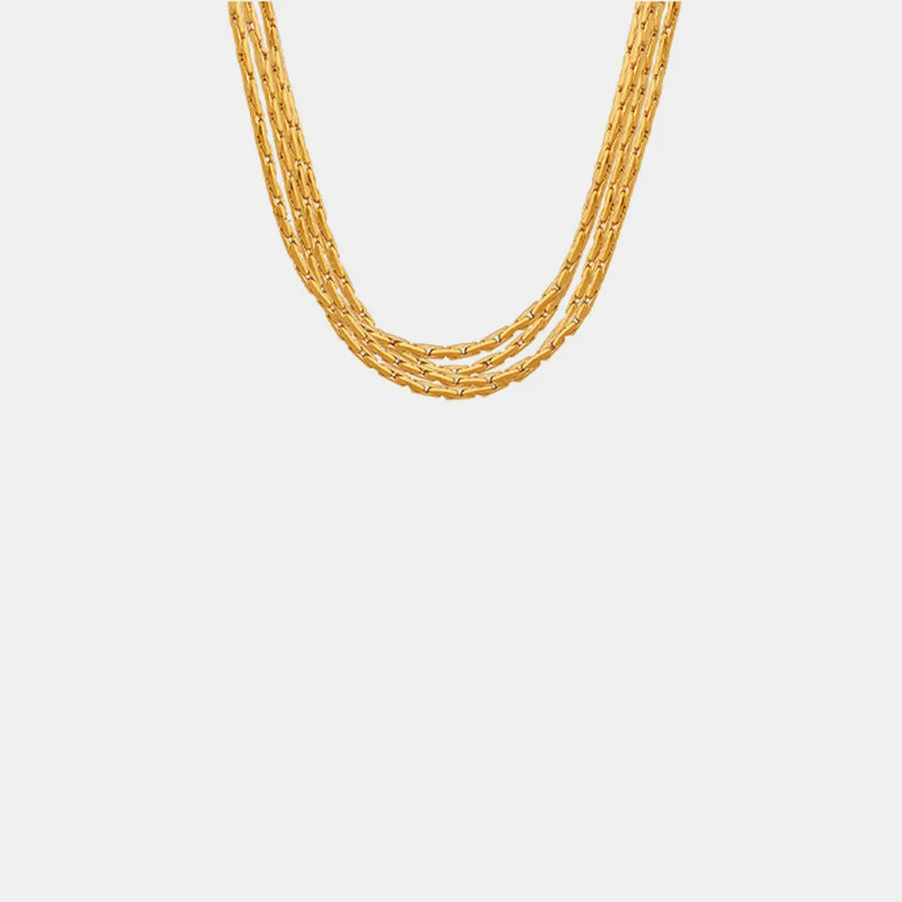 COLLANA MULTILAYER ORO PLACCATO 18K