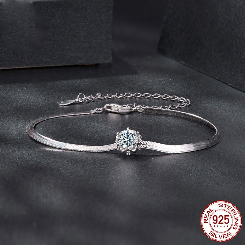 BRACCIALE FLOWER ARGENTO