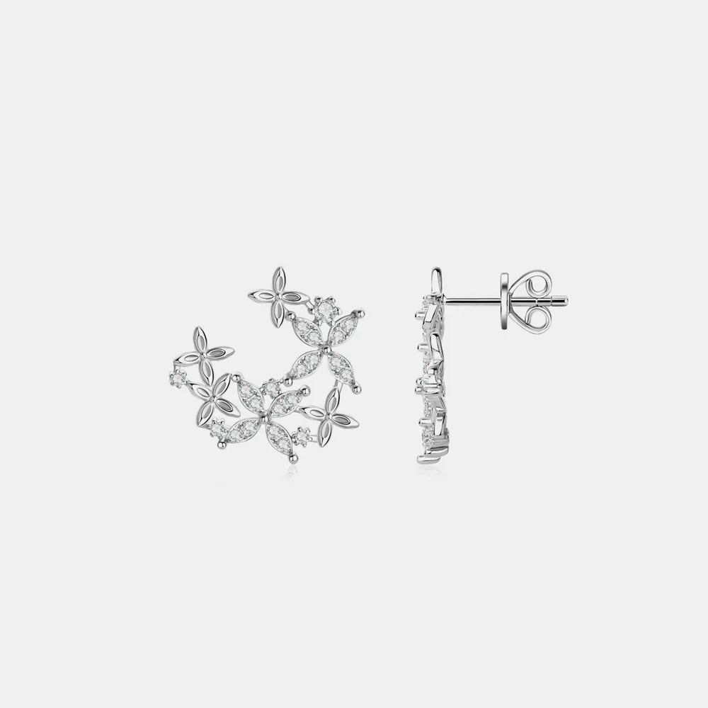ORECCHINI LUCKY ARGENTO MOISSANITE
