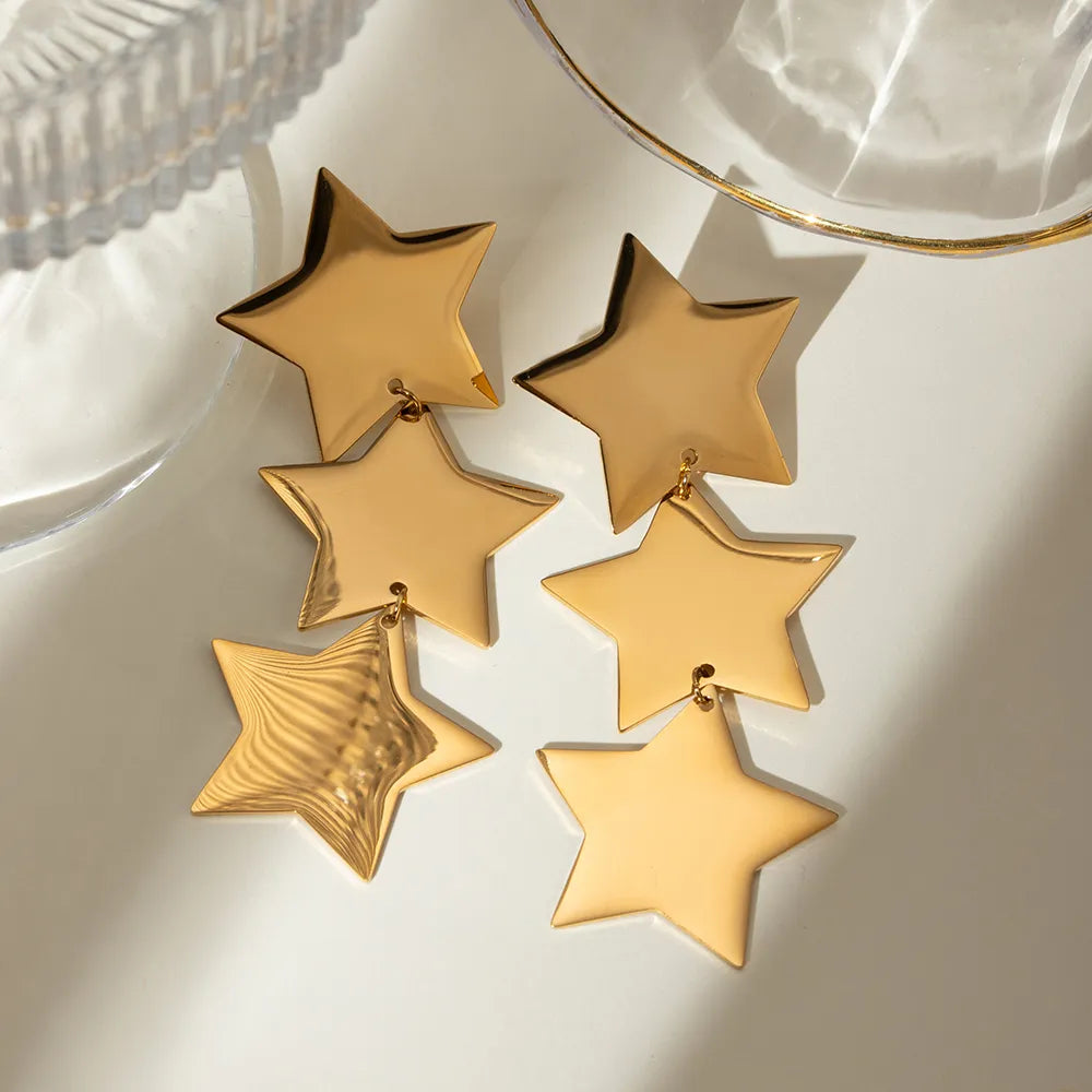 ORECCHINI STARS ORO PLACCATO 18K