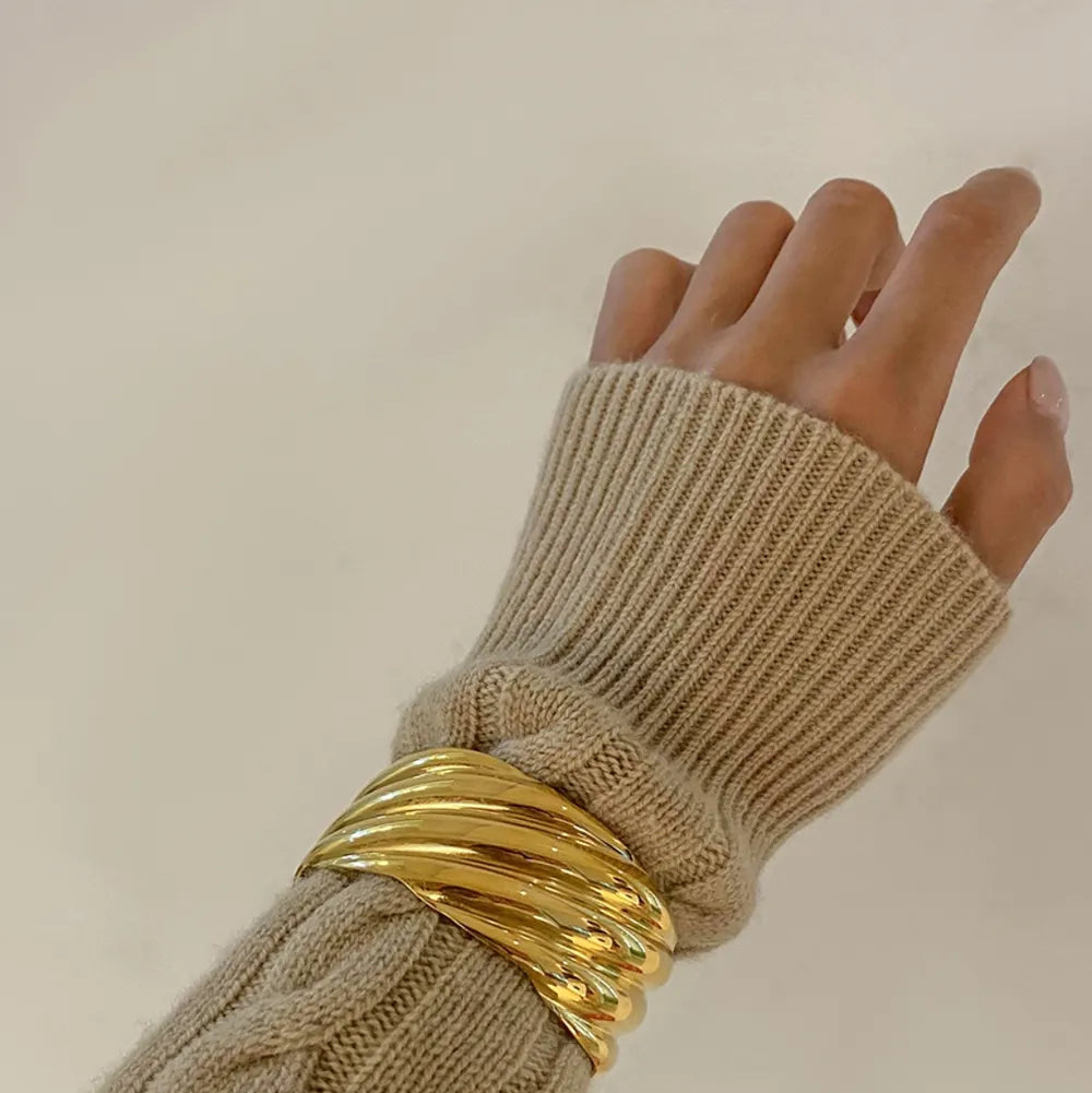 BRACCIALE OPEN PLACCATO ORO 18K