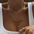COLLANA TRIS ORO PLACCATO 18K