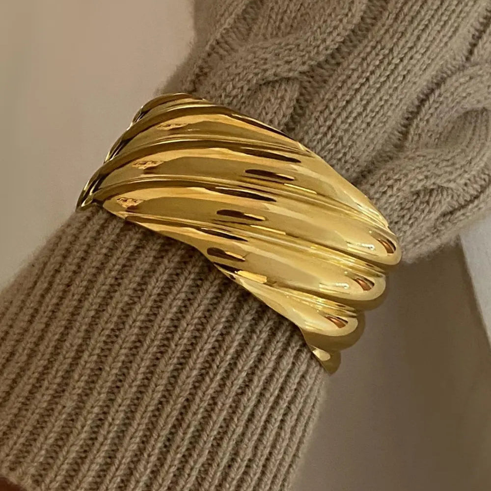 BRACCIALE OPEN PLACCATO ORO 18K
