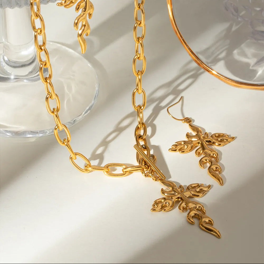 COLLANA CROSS ORO PLACCATO 18K