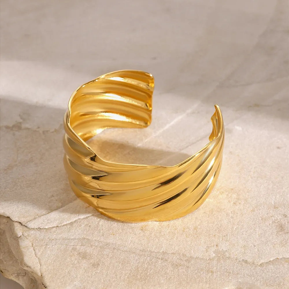 BRACCIALE OPEN PLACCATO ORO 18K