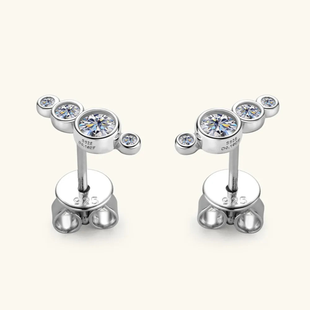 ORECCHINI CIRCLE ARGENTO MOISSANITE