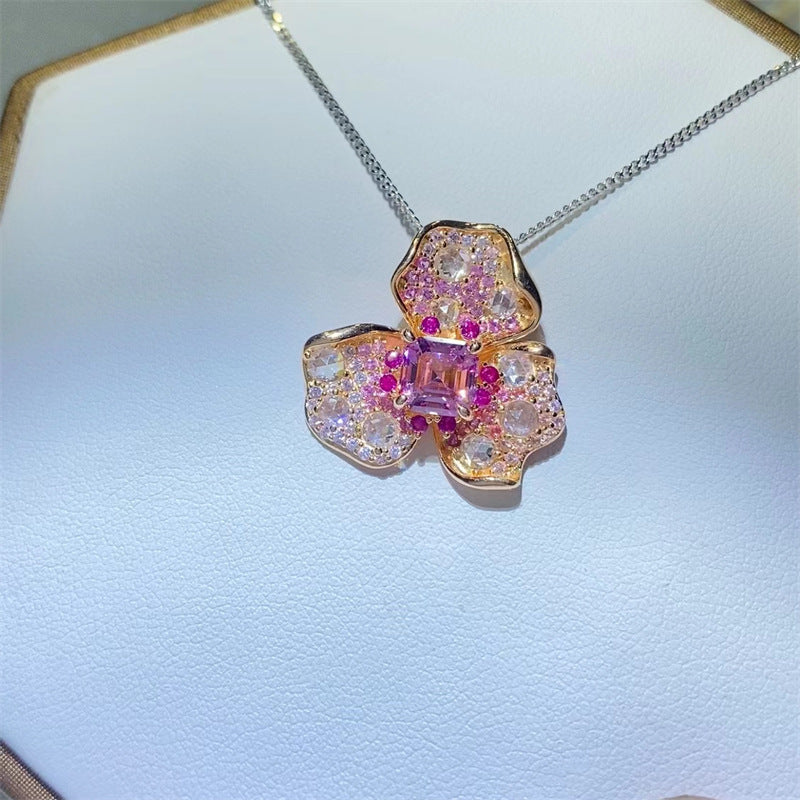 COLLANA ARGENTO MOISSANITE 2 CARATI