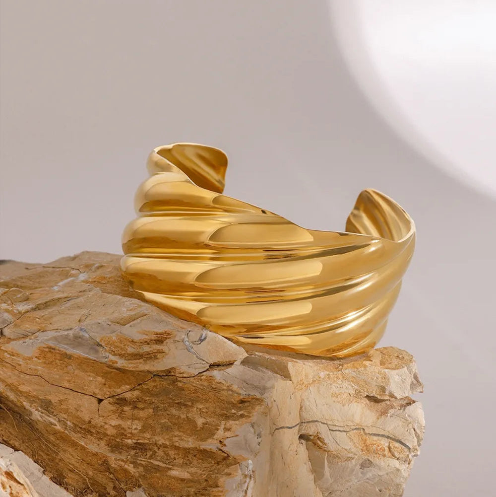 BRACCIALE OPEN PLACCATO ORO 18K