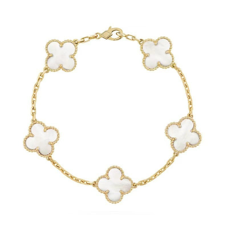BRACCIALE QUADRIFOGLIO PLACCATO ORO ROSA 18K