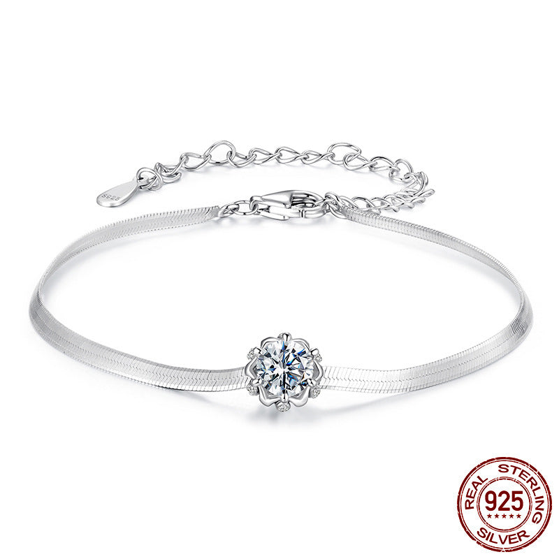 BRACCIALE FLOWER ARGENTO
