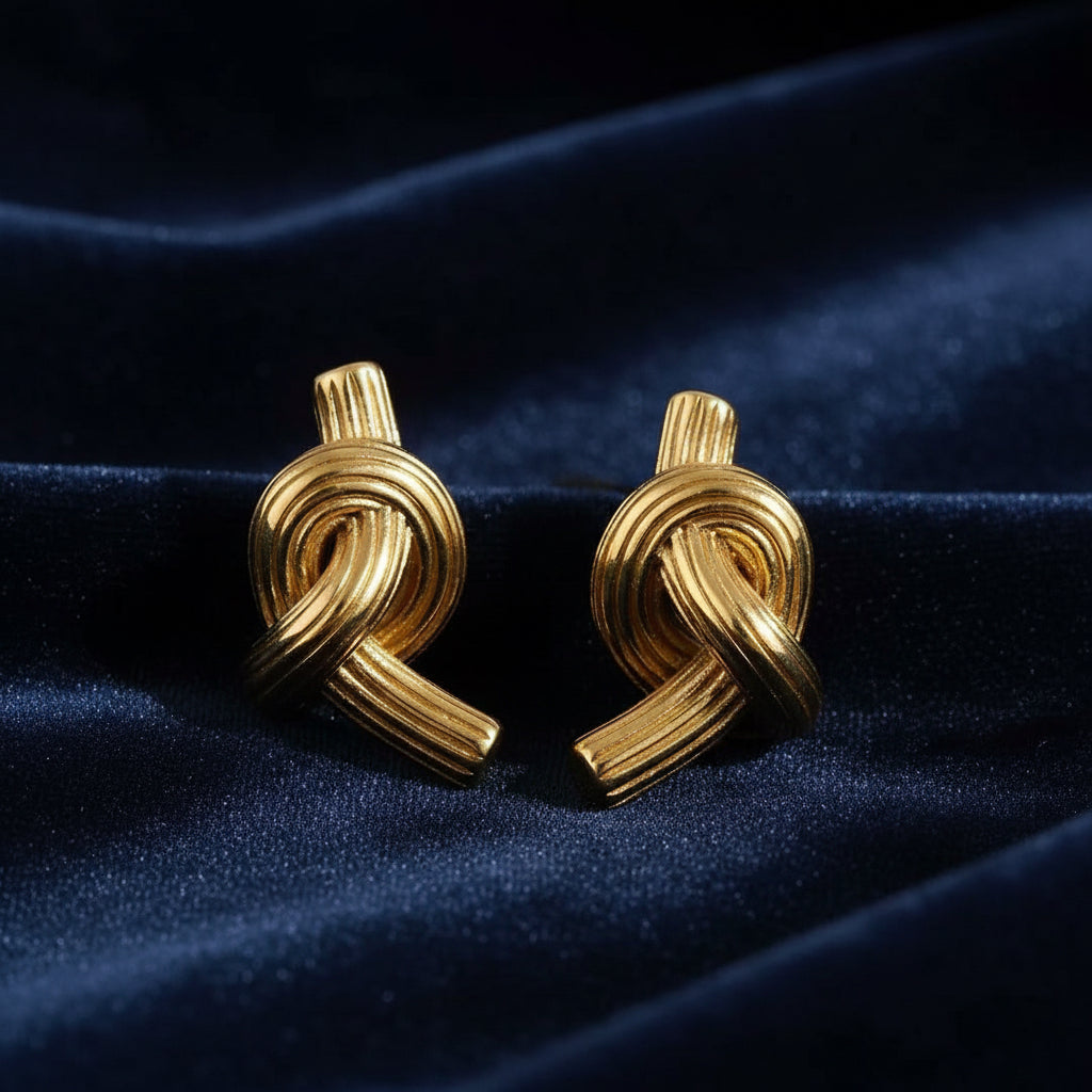ORECCHINI NODI PLACCATI ORO 18K