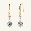 ORECCHINI LUCE ARGENTO MOISSANITE 2 CARATI