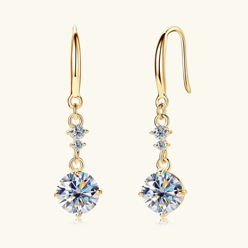 ORECCHINI LUCE ARGENTO MOISSANITE 2 CARATI