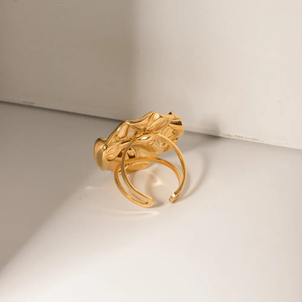 ANELLO ROCCIA ORO PLACCATO 18K
