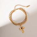 BRACCIALE CROCE PENDENTE