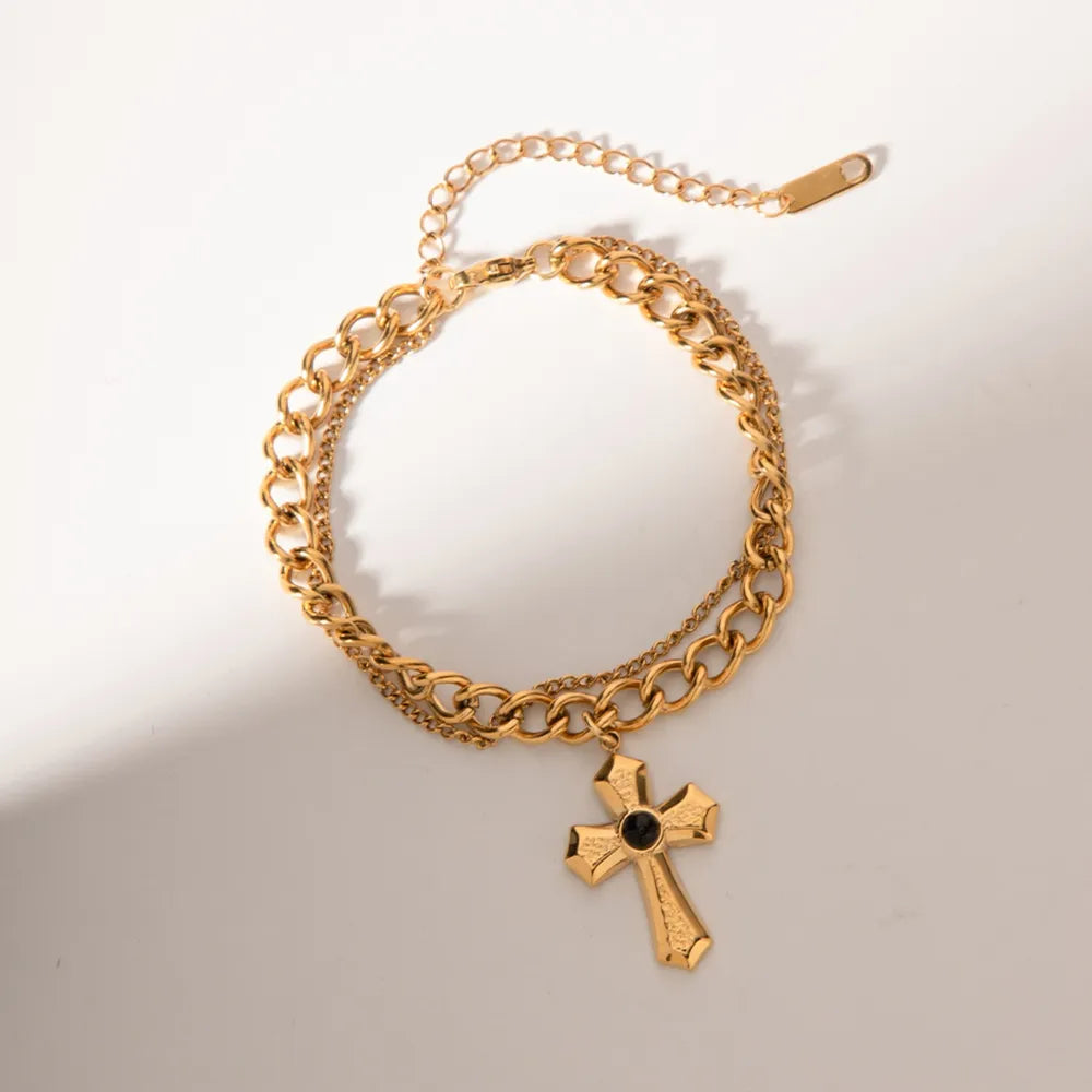 BRACCIALE CROCE PENDENTE