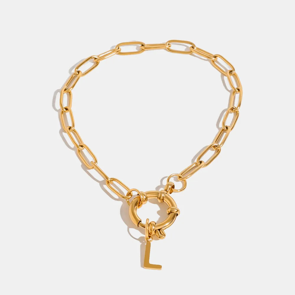BRACCIALE LETTER PLACCATO ORO 18K