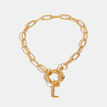 BRACCIALE LETTER PLACCATO ORO 18K