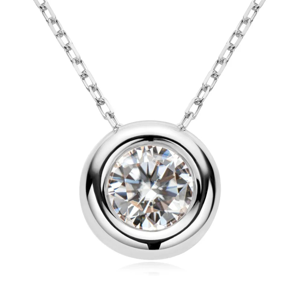 COLLANA PLUS ARGENTO MOISSANITE 1 CARATO