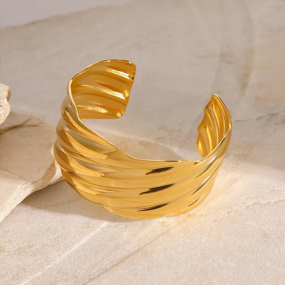 BRACCIALE OPEN PLACCATO ORO 18K