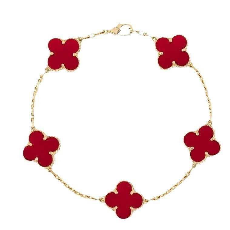 BRACCIALE QUADRIFOGLIO PLACCATO ORO ROSA 18K