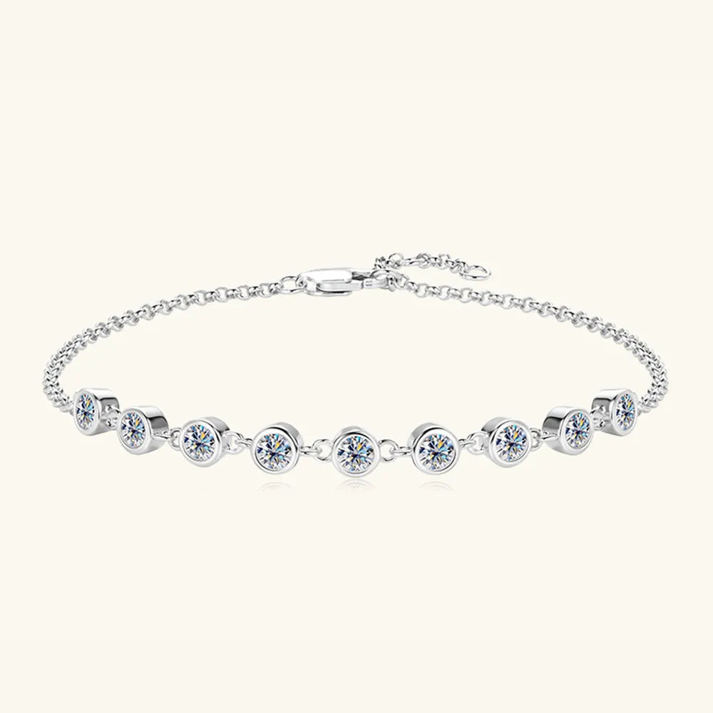 BRACCIALE ARGENTO MOISSANITE 0.9 CARATI