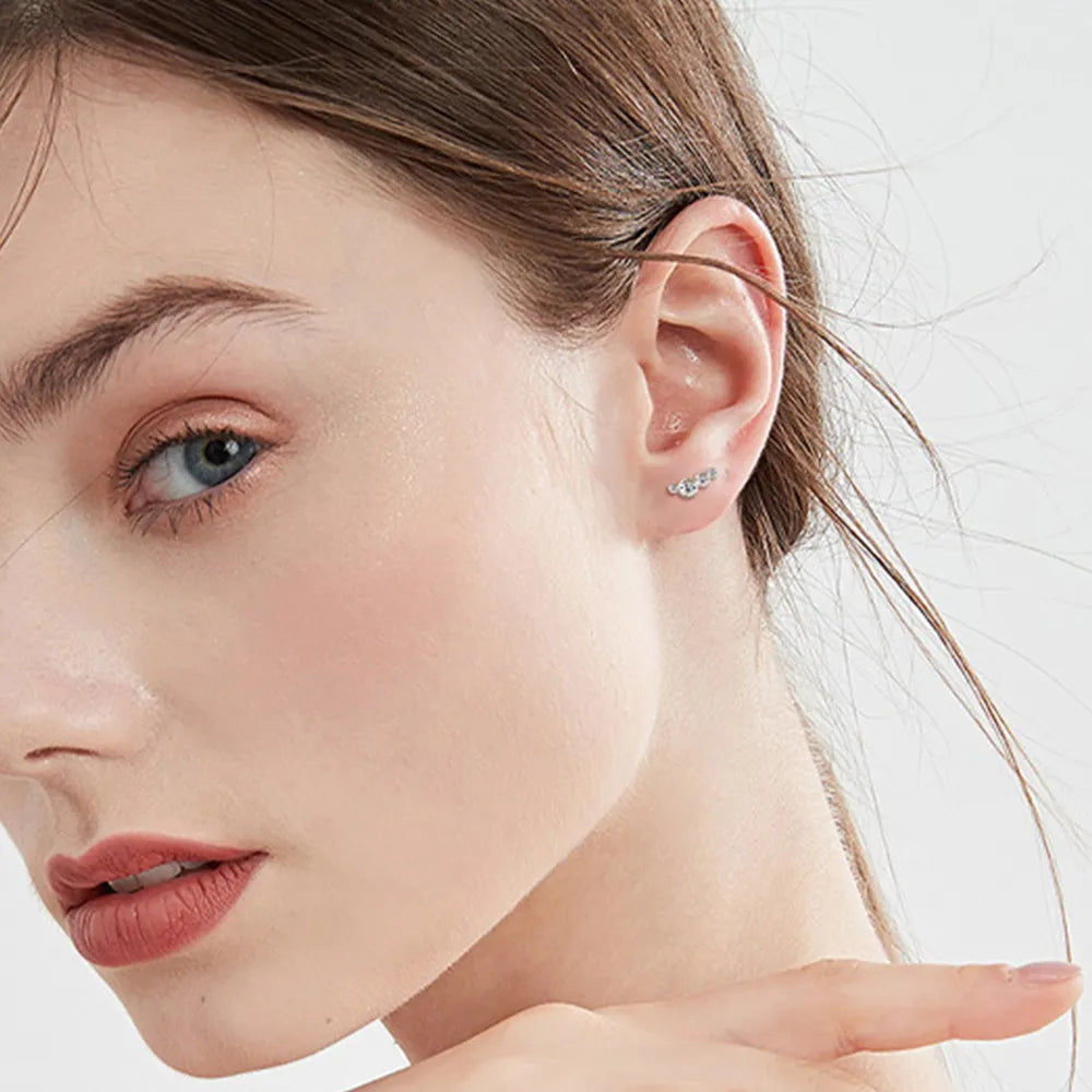 ORECCHINI CIRCLE ARGENTO MOISSANITE