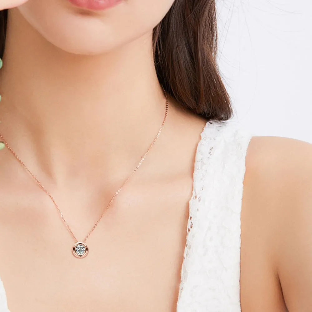 COLLANA PLUS ARGENTO MOISSANITE 1 CARATO