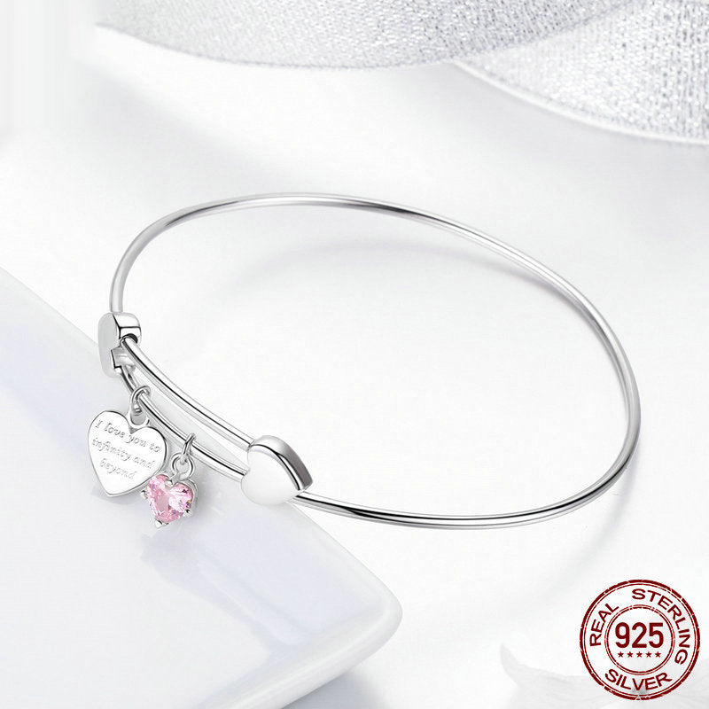 BRACCIALE I LOVE YOU ARGENTO