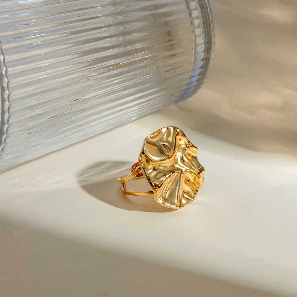 ANELLO ROCCIA ORO PLACCATO 18K