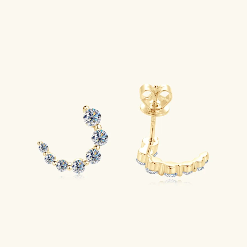 ORECCHINI STUD ARGENTO MOISSANITE