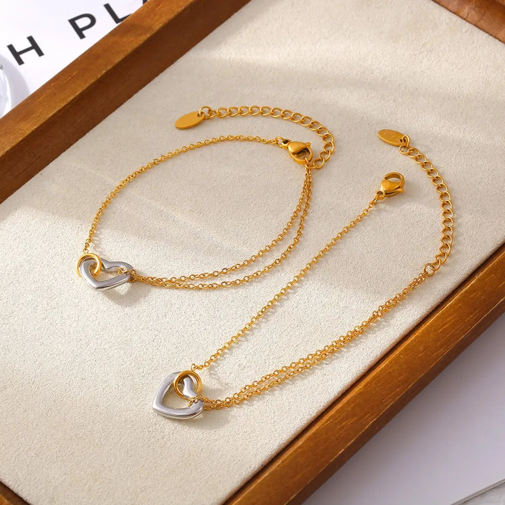 BRACCIALE CUORE PLACCATO ORO 18K