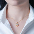 COLLANA GOCCIA ARGENTO MOISSANITE 2 CARATI