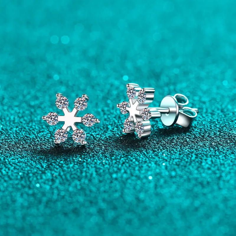 ORECCHINI SIX ARGENTO MOISSANITE