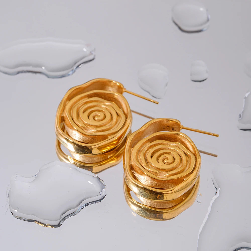 ORECCHINI HOOP ORO PLACCATO 18K