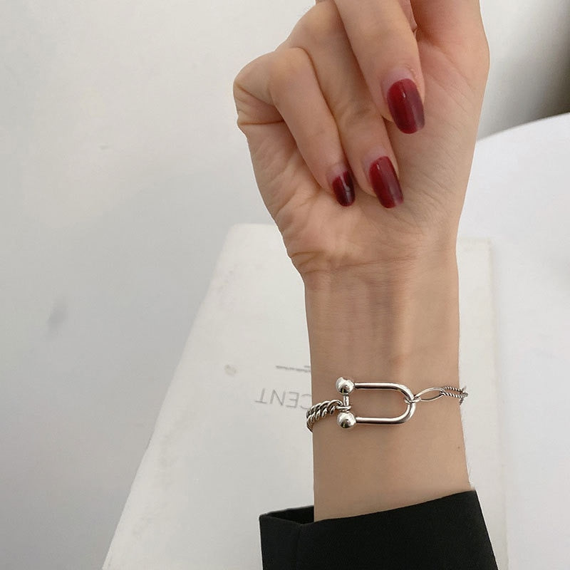 BRACCIALE HORSESHOE ARGENTO
