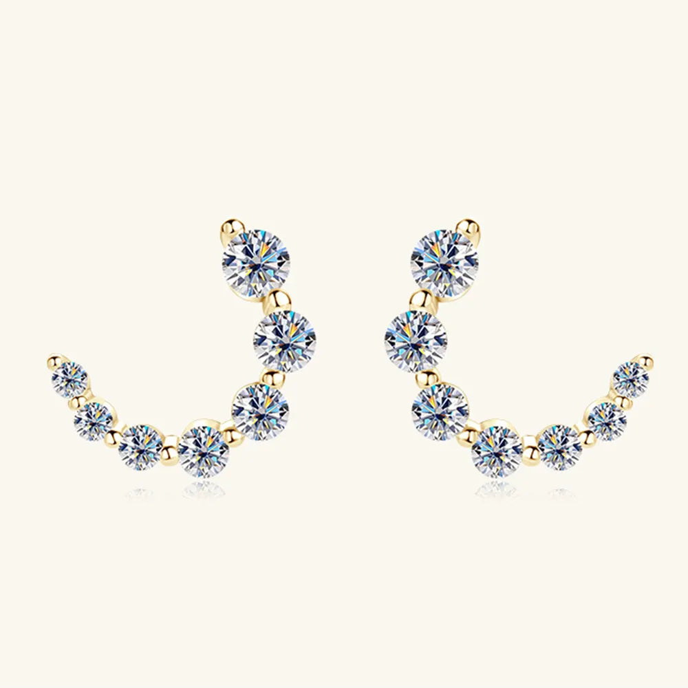 ORECCHINI STUD ARGENTO MOISSANITE